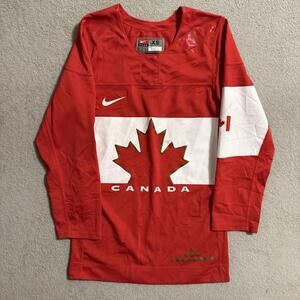 Team Canada Hockey Jersey Red Maple Leaf Long Sleeve Nike Youth XS
